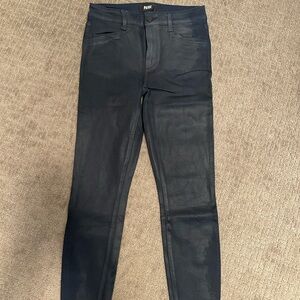PAIGE women’s coated Dark Blue Skinny Jeans
